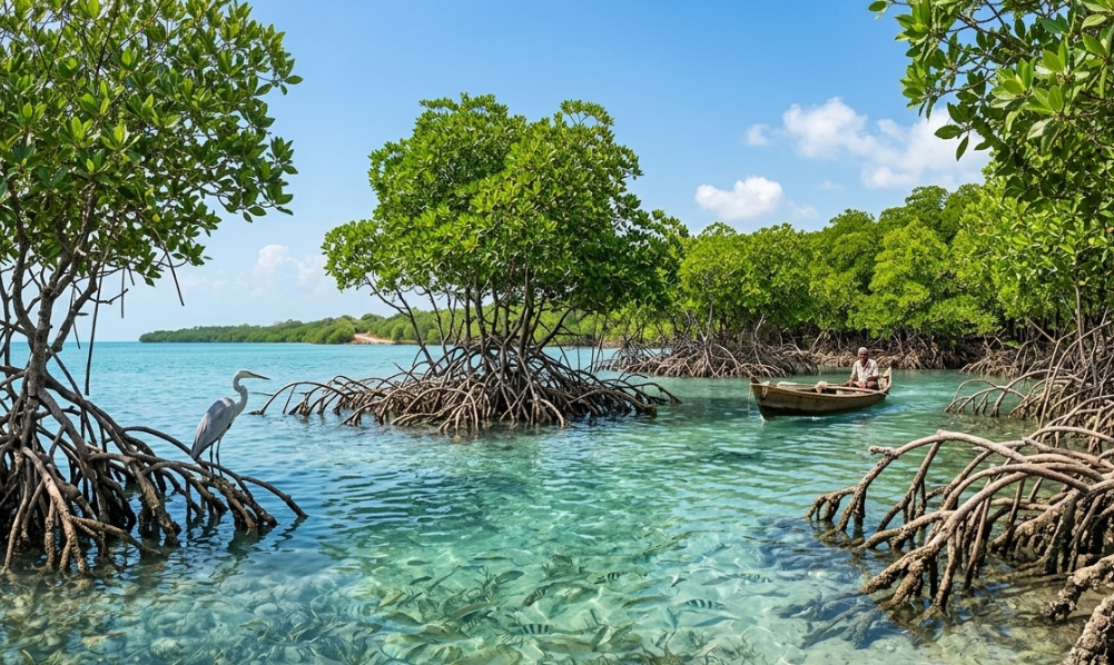 Blue Carbon in India: The Economics of Mangrove and Seagrass Restoration on the East and West Coasts