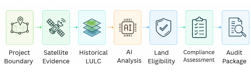BEE validation workflow using satellite monitoring