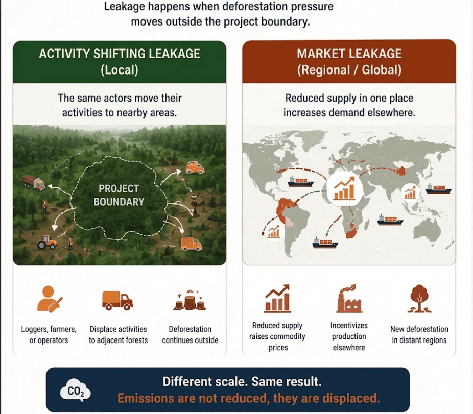 Activity shifting leakage versus market leakage