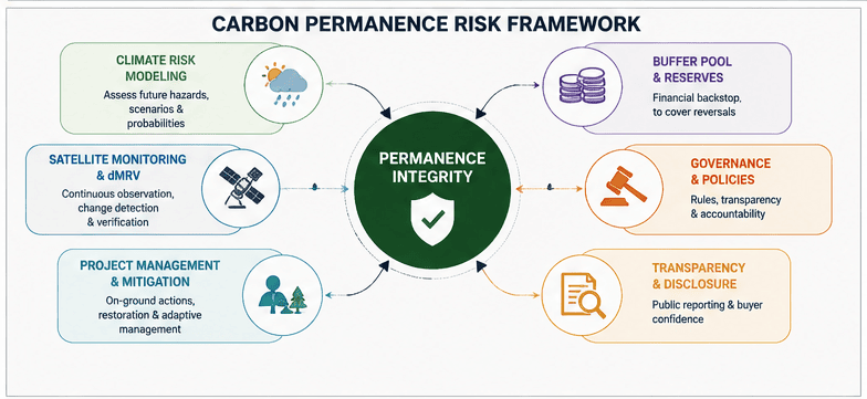 Carbon permanence risk framework