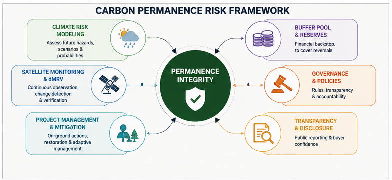 Carbon permanence risk framework